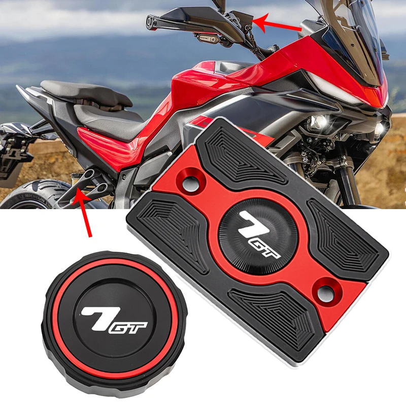 Für Yamaha Tracer 9 GT 9GT 2026 2025 Tracer 7 GT 7GT Zubehör Motorrad Vorder- und Hinterradbremsflüssigkeitsbehälter-Abdeckkappe Tracer7GT – Detail 1
