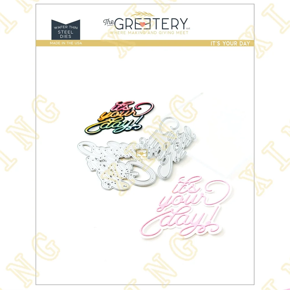 It's Your Day-Matrice de découpe en métal pour scrapbooking, carte en papier gaufré, modèle d'artisanat d'album, pochoirs découpés, nouveauté, 2024
