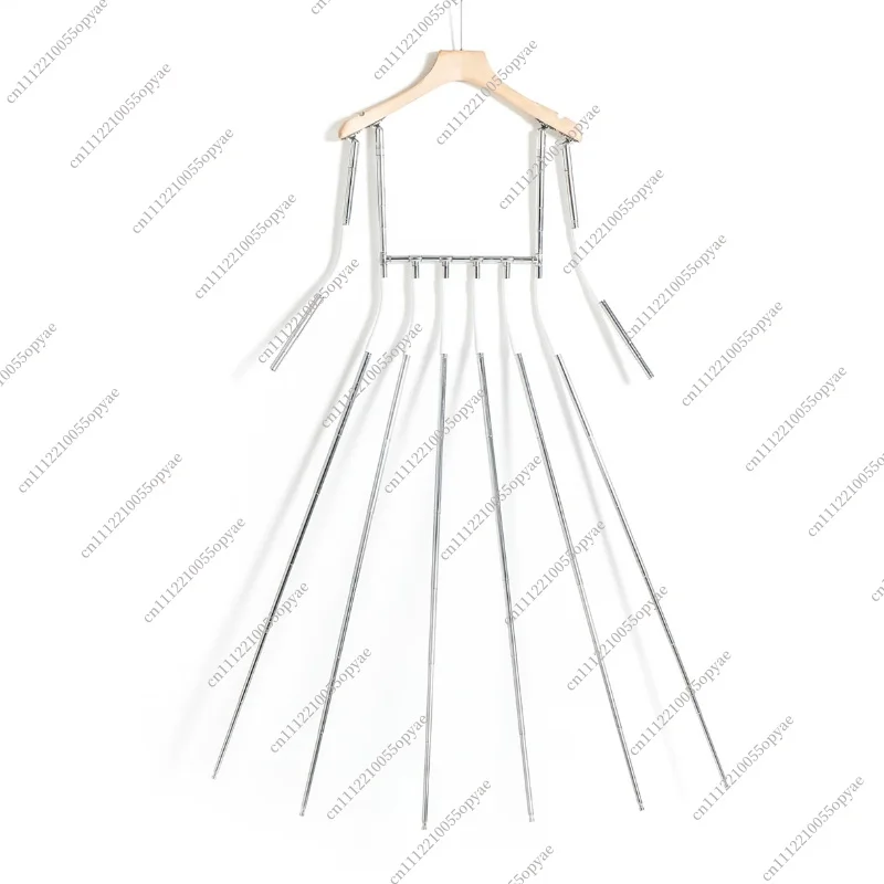 Invisible Dress Form Hanger for Photography Multi-Rod Skirt Pleat Positioning Garment Display Stand
