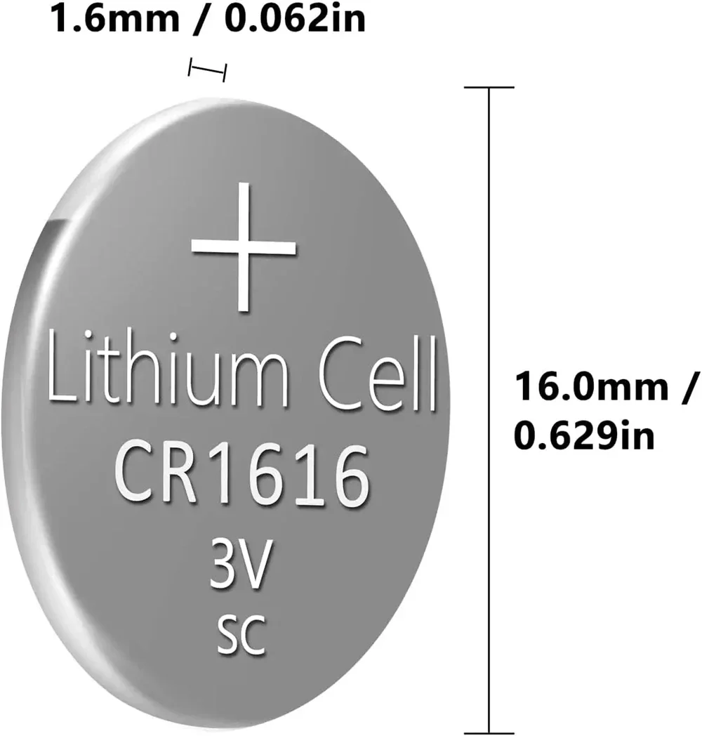 Large Capacity 3V 55mAh CR1616 Coin Cells Batteries CR 1616 DL1616 BR1616 5021LC LM1616 Lithium Battery For Watch Remote Control