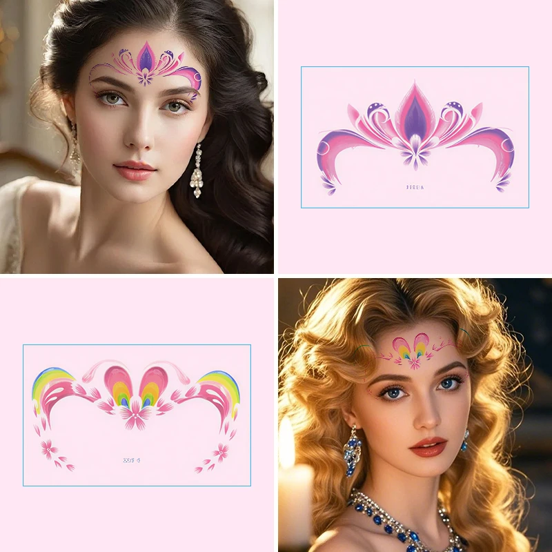 Butterfly & Star Face Tattoo Stickers with Rhinestone Gems–Water-Resistant Self-Adhesive Face Decals, Festival Rave Party Makeup