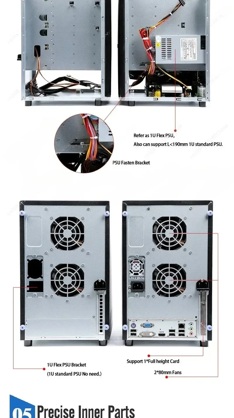 Hotsawp 8 Bays-ITX NAS Storage Chassis With Safe Lockable Front Door NAS08A
