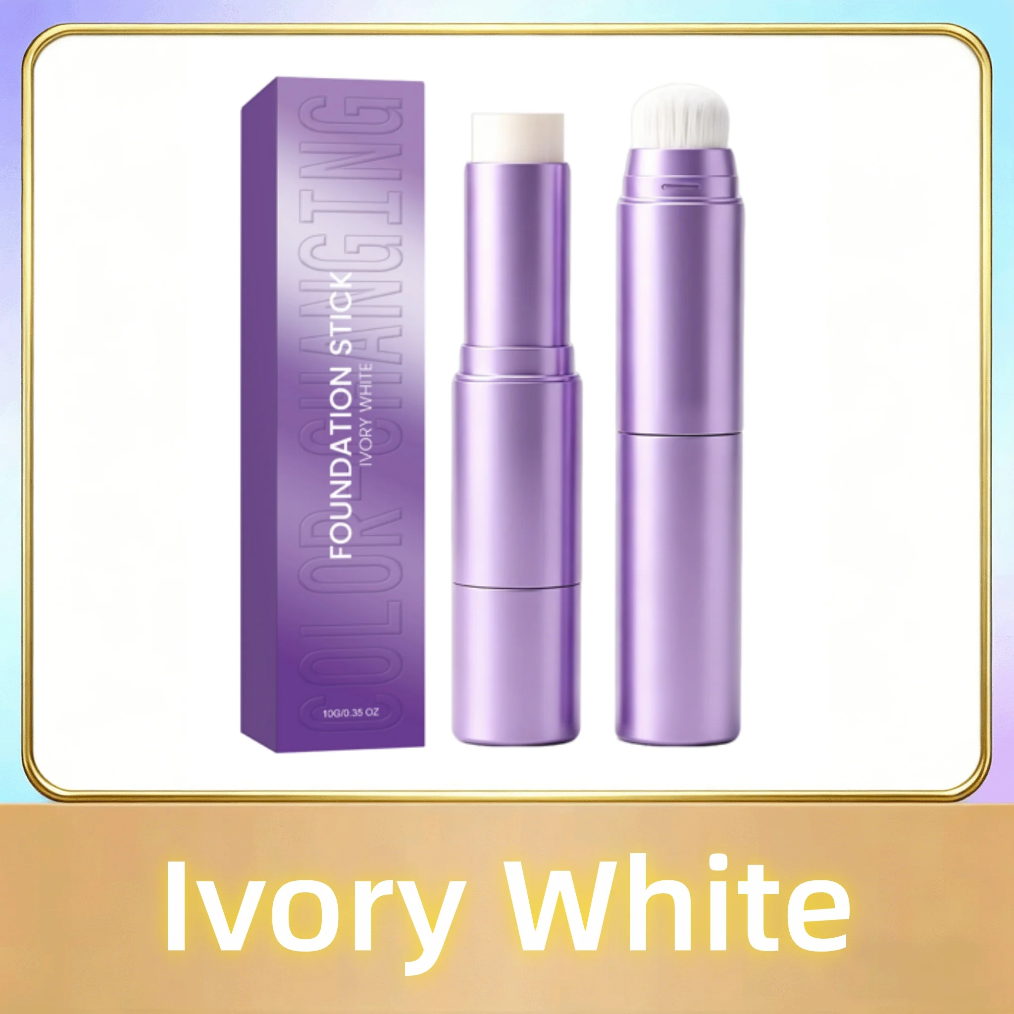 Farbwechselnder Foundation 2-in-1-Stift mit Pinsel, vollständig deckender, feuchtigkeitsspendender, leichter Concealer-Creme-Stift für alle Hauttypen.
