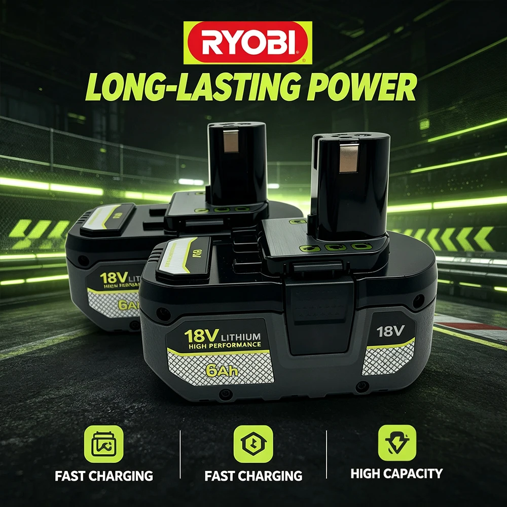 

Feel the Freedom of Non-Stop DIY. RYOBI 18V 4.0/6.0/8.0Ah Genuine Battery – One Power Source, Endless Creativity
