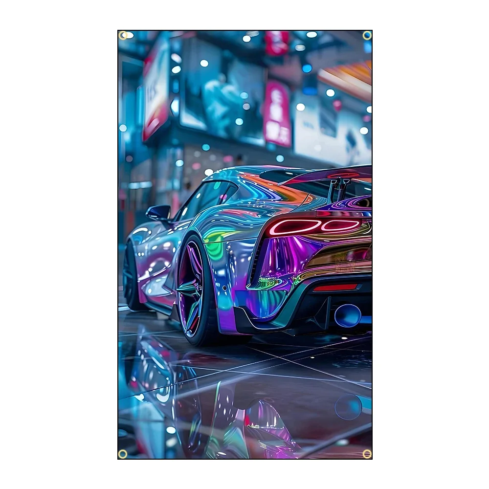 Cool JDM Car Flags Polyester Printed Racing Car Banner For Decor