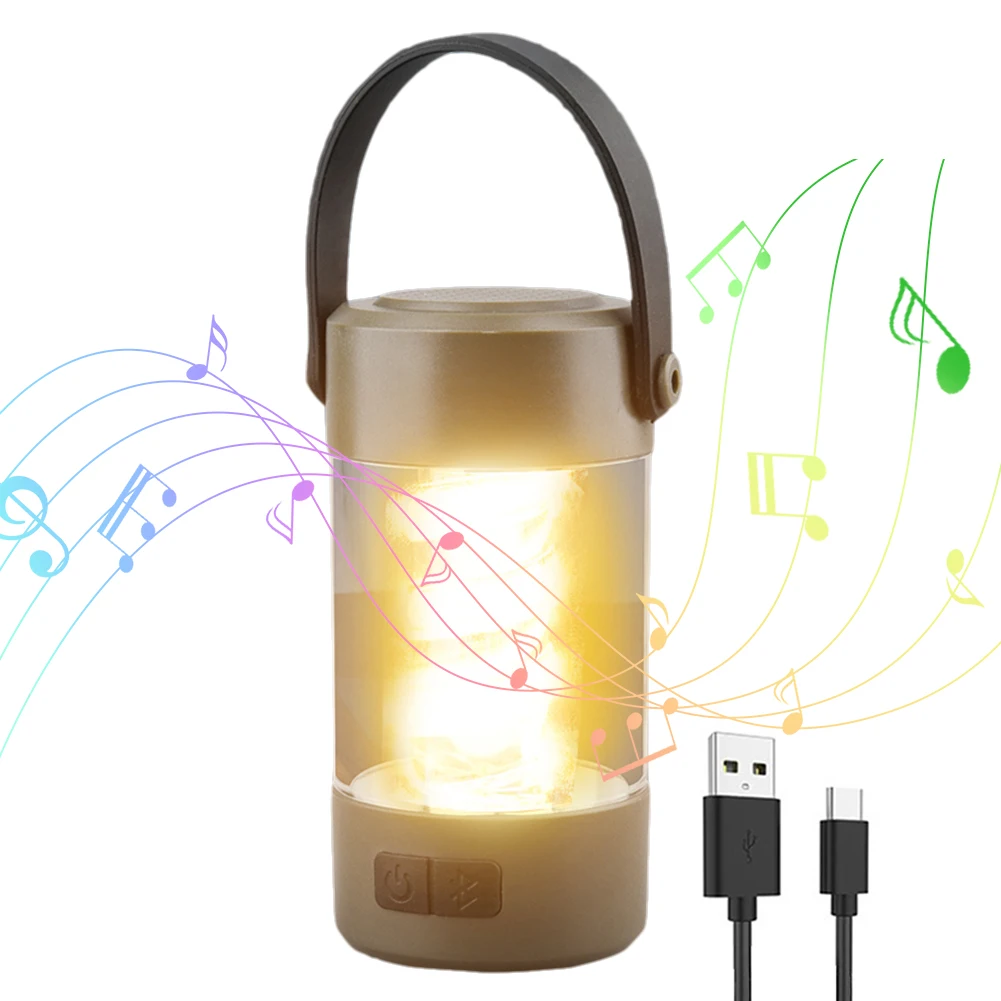 

BT Speaker Camping Lantern USB Rechargeable Telescoping Tripod Outdoor Light Waterproof Tent Light for Outdoor Camping