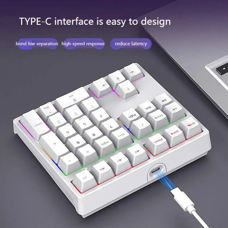 Wired Mechanical Keyboard Small Digital Direction Living Waterproof Key Multimedia Keypad For Financial Cash Register Accounting