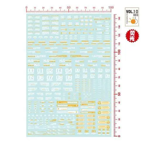 HOBBY MIO VOL.01-VOL.12 High Definition Universele Water Slide Transfer Decals voor Gunpla Mecha Schaalmodel Hobby DIY Accessoires