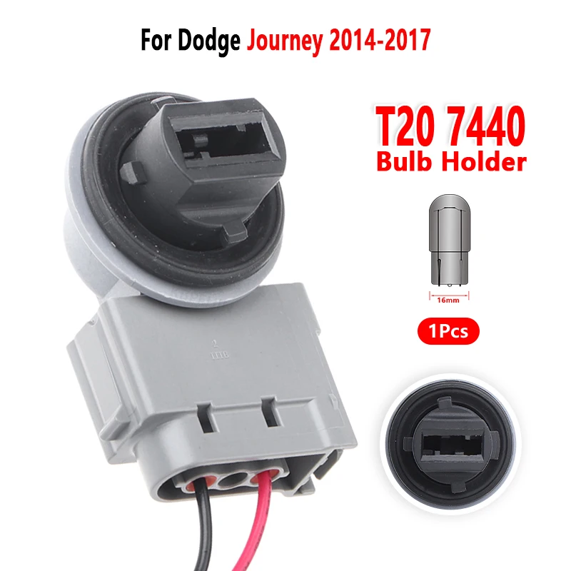 For Dodge Journey 2014-2017 Brake Light T20 W21W Bulb Holder Socket Base Wire Connector 68096287AA 1Pc