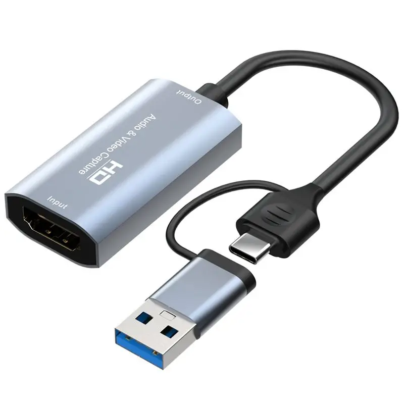 ABDE-4K -Compatible To Type-C+USB Video Capture Card Live Audio Video Capture Card