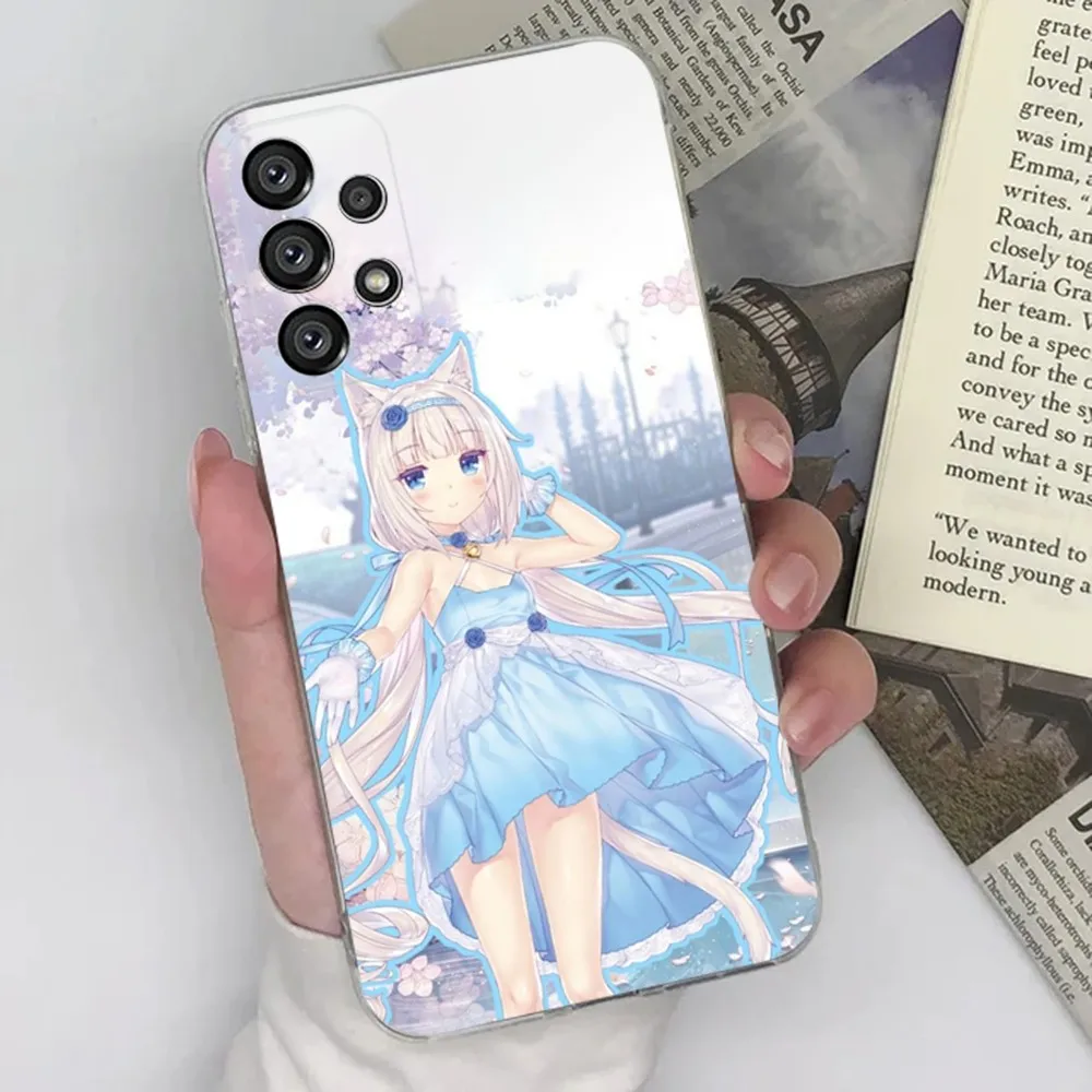 Custodia per telefono Vanilla Nekopara Anime per Samsung S30, S23, S21, S22, S20 Ultra, S20 FE lite, S10, S9, S8 PIus Cover trasparente