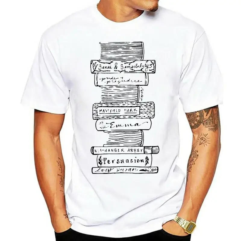 Men Short sleeve tshirt Jane Austen's Novels Jane Austen T Shirt Women t-shirt