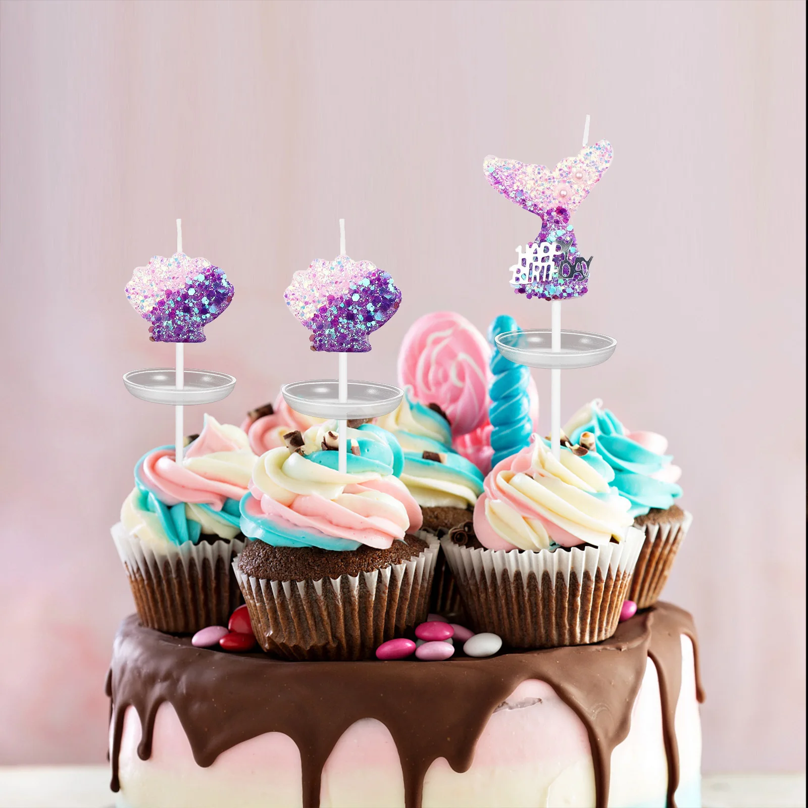 

200Pcs Drip Catcher Clear Round Trays for Taper Candles Wax Protector Anti Dripping Table Decor Event Supplies