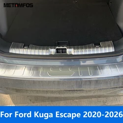 For Ford Kuga Escape 2020-2025 2026 Inner+Outside Rear Trunk Door Sill Plate Bumper Protector Scuff Guard Sticker Accessories