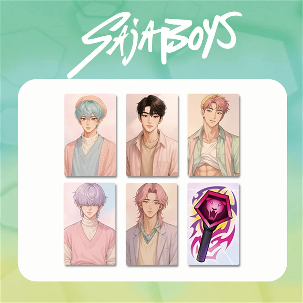 KPOP DEMON HUNTERS Fotokarten SAJA BOYS HD LOMO Karten Hochwertiges beschichtetes Papier Postkarte Jungen Mädchen Fans Geburtstagsgeschenk