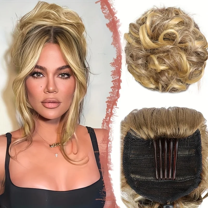 

Messy Bun Hair Piece Comb Hair Bun Hair Piece for Women Drawstring Hair Bun Hair Pieces Large Messy Bun Hair pieces Synthetic Ha