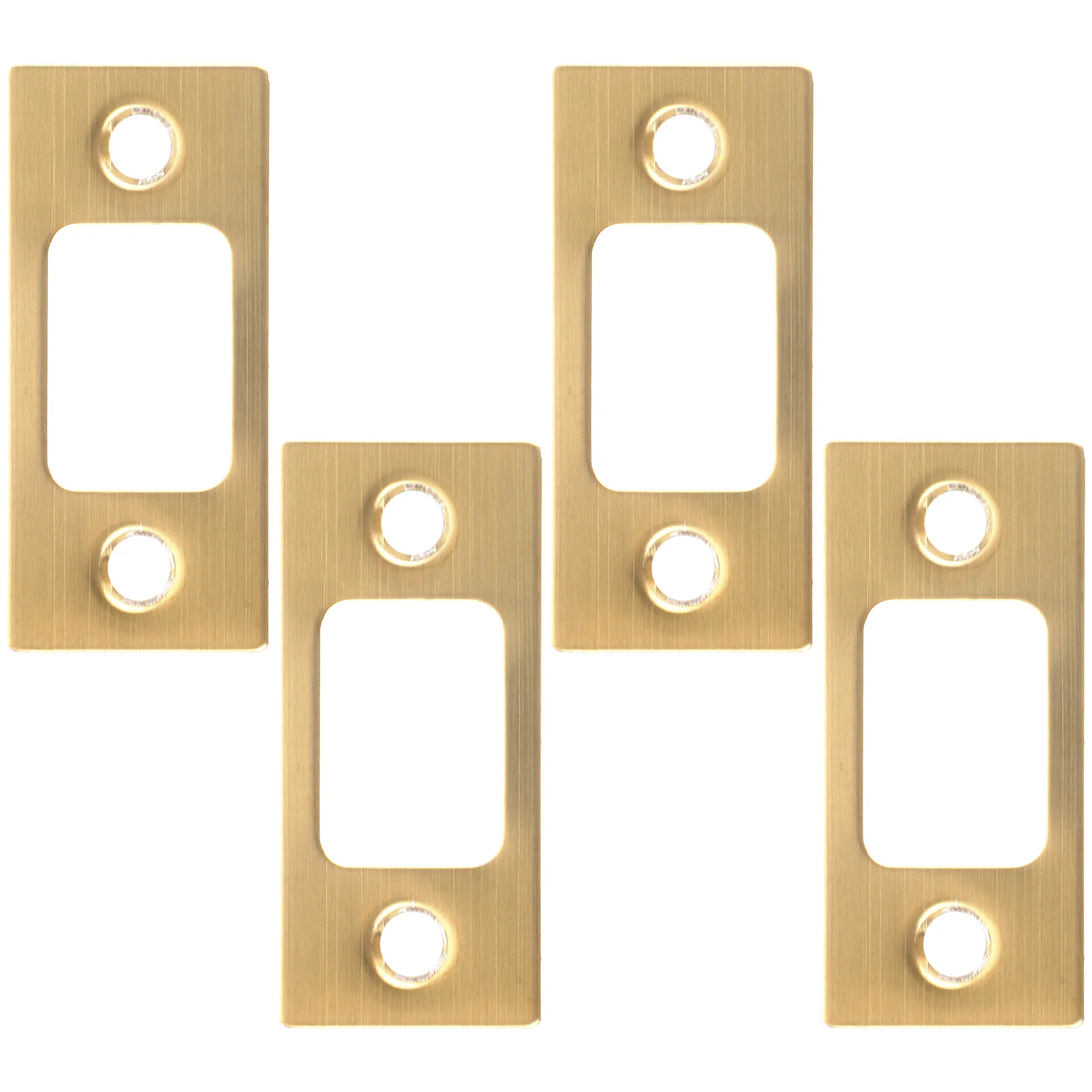 

4 Pcs Deadbolt Wooden Door Lock Accessories An Fittings Stainless Steel Strike Plates for Exterior Doors