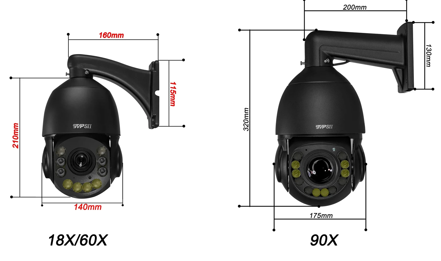 Laser Infrared Full Color Onvif Metal Auto Tracking 4K 25fps 90X 60X Optical Zoom 360° POE PTZ Speed Dome Surveillance IP Camera