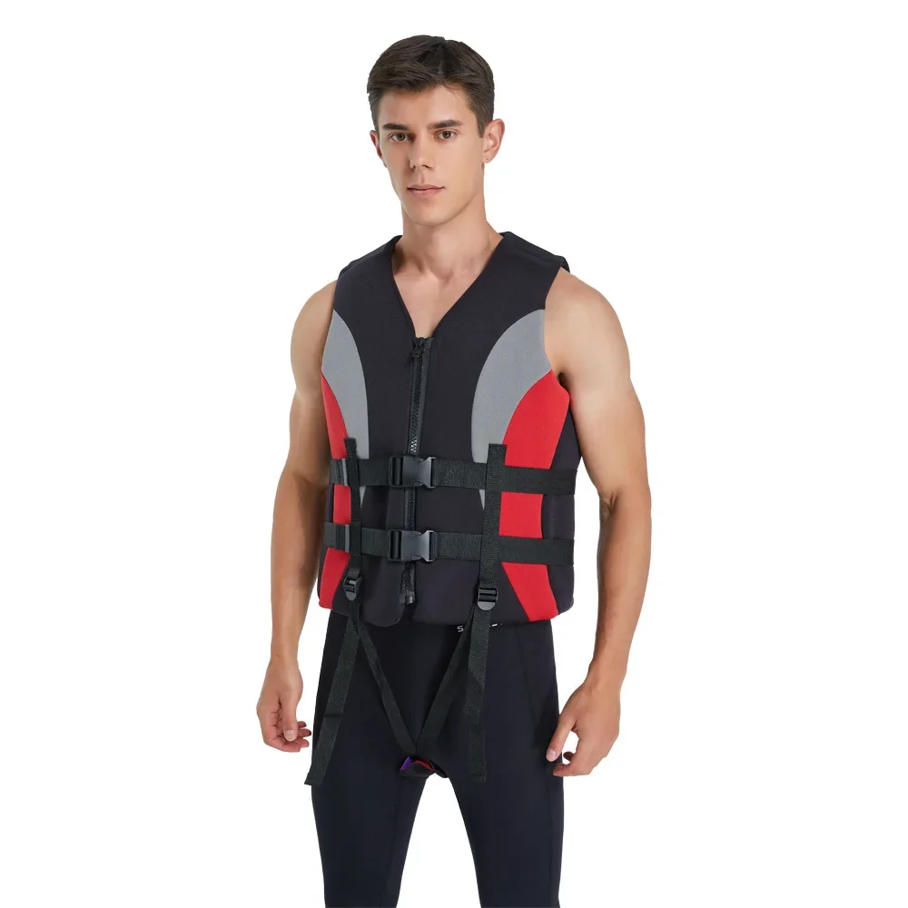 Adult EPE Life Jacket Swimming Water Sports Equipment Buoyancy Vest Portable Wading Rafting Fishing Boating Kayaking Life Vest