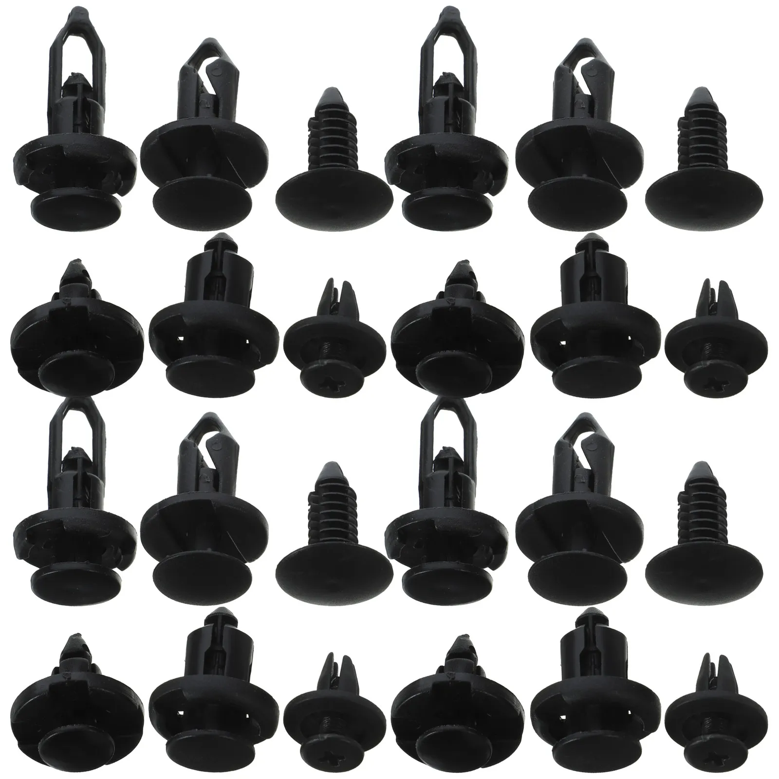 200Pcs Automotive Retainer Clips Kit Nylon Push Pins for Car Bumper Fastening Trim Panels Door Liner Body Panel Clips Auto