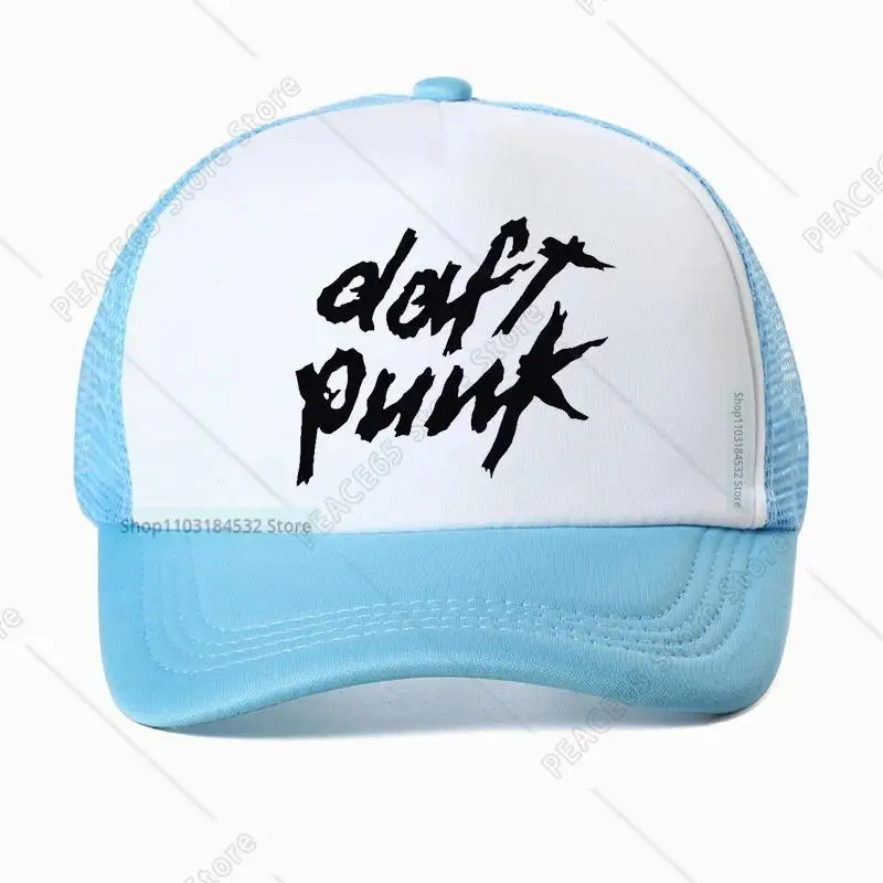 

Daft Punk Alive 1997 Tour music Golf hat Summer Style Mesh Breathable Baseball Cap daft punk men rock hat Snapback caps