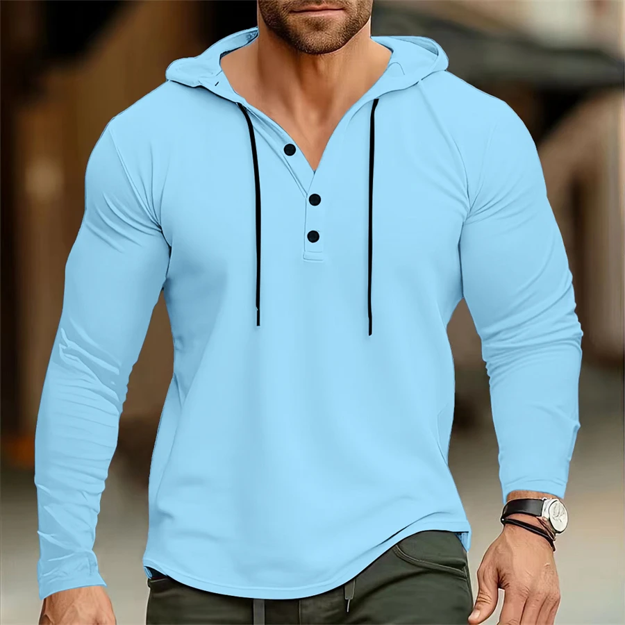 Men\'s hooded T-shirt Gym Clothing Fitness Long sleeve hoodies Cotton Singlets Men Joggers T-shirt Bodybuilding casual Clothing