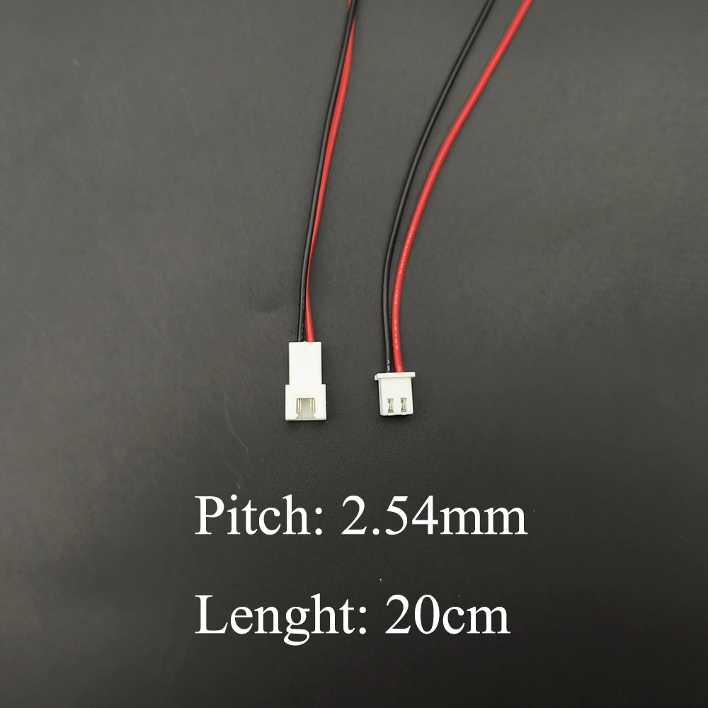10 Paar Micro JST 1,25mm/PH 2,0/XH 2,54 2-Pin Stecker-Buchse-Verbinder 1,25mm 2,0mm 2,54mm Abstand Mit Kabeln – Detail 4