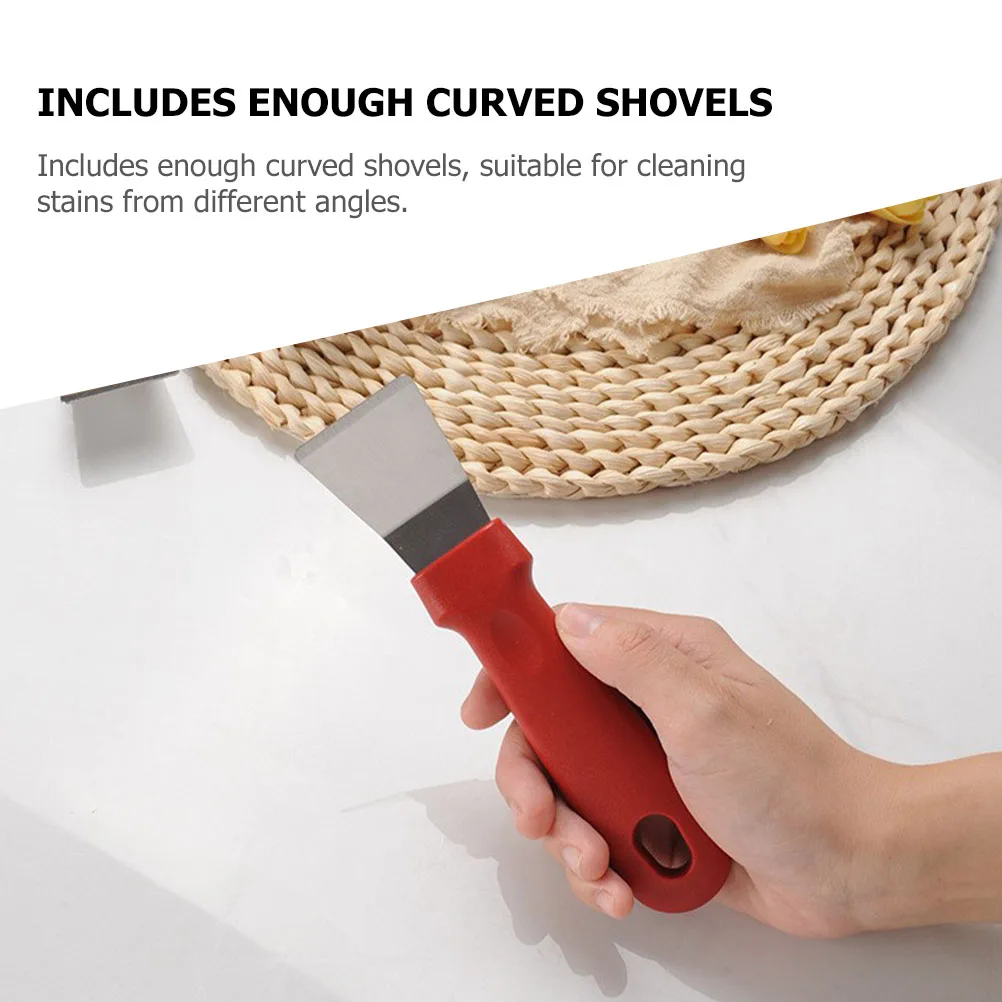 

5pcs Stainless Steel Refrigerator Ice Shovels Kitchen Scrapers Fridge Deicing Tools With Hanging Holes Freezer Frost Removal