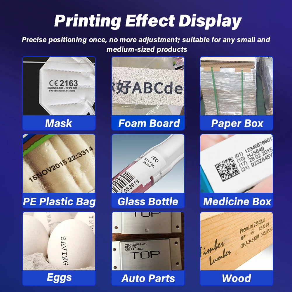 Smart Static Desktop Touch Screen Inkjet Printer for Stamping Expiry Date Batch QR/Bar Code Logo Coding Machine for bottle