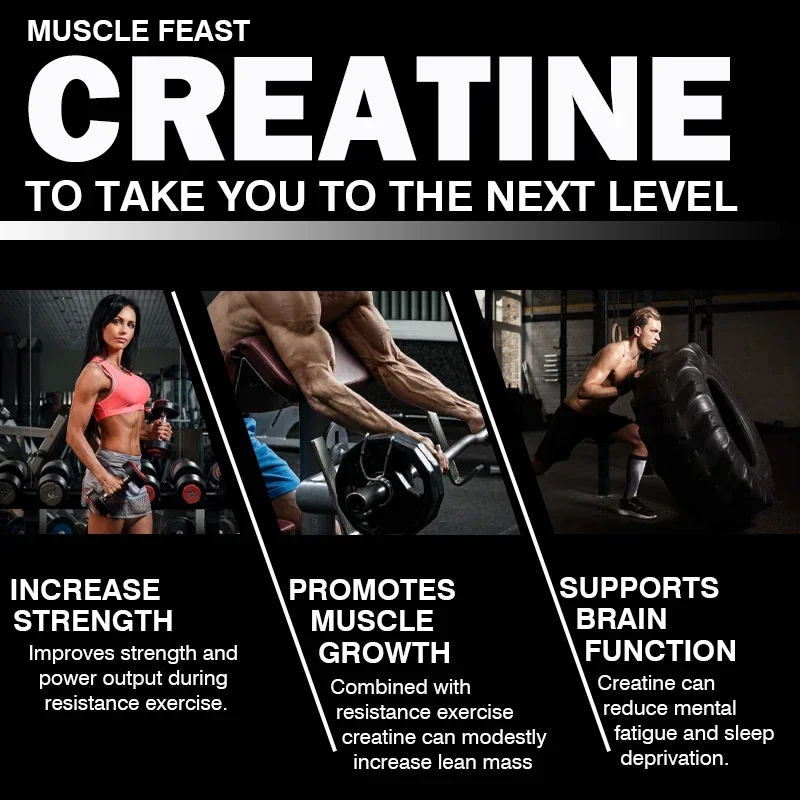 Creatine Monohydrate - Build Muscle, Improve Athletic Performance, Fitness, Energy Production