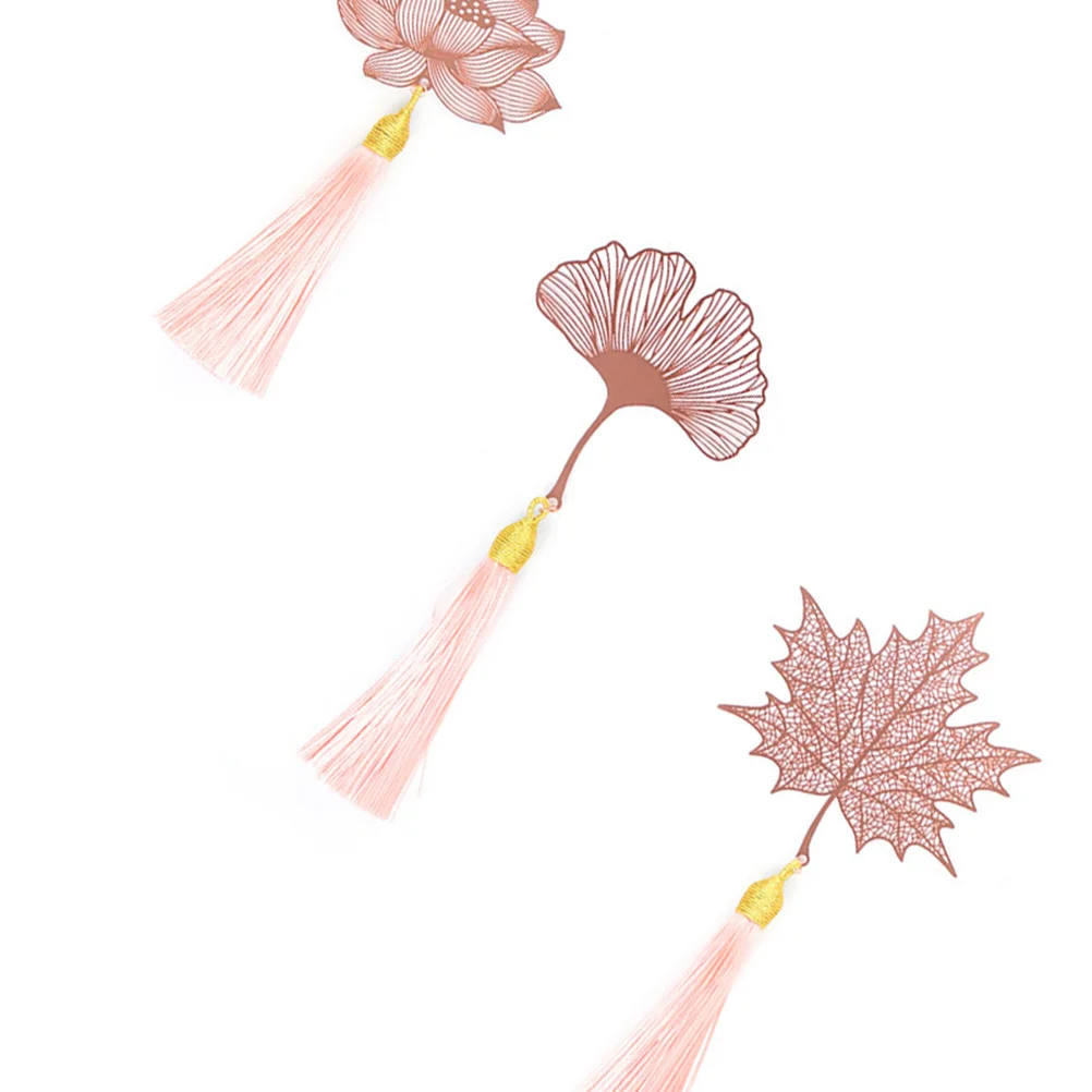 

2Pcs Literary Bookmark Metal Leaf Shaped Hollow Out Design Page Marker for Reading Writing Study School Office Decorative Gift