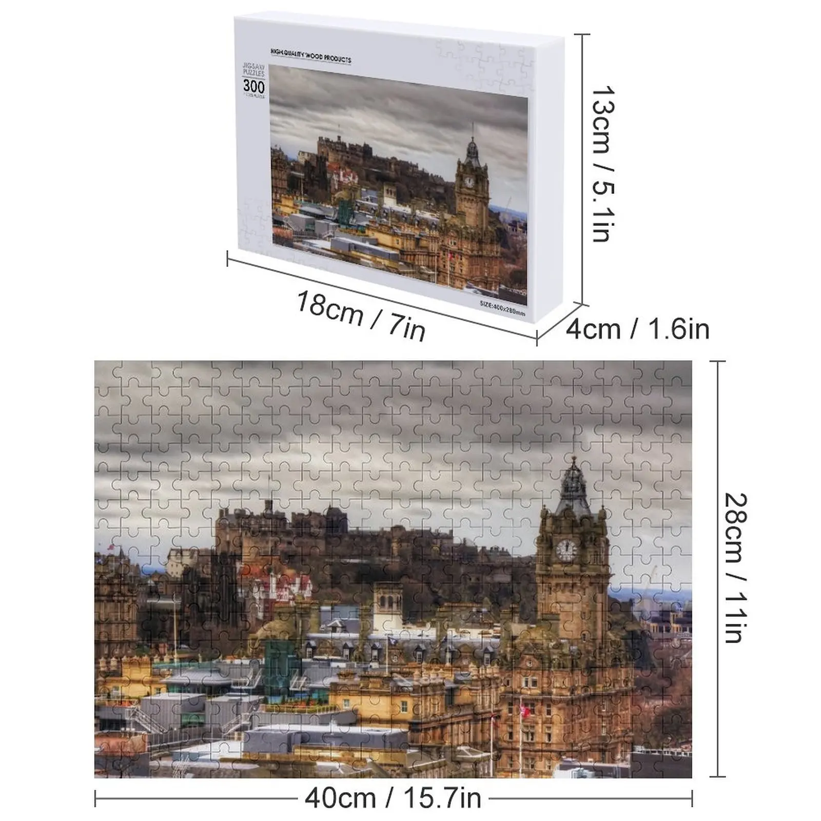 Regarder la vieille ville Puzzle Nom personnalisé Puzzle cadeau personnalisable