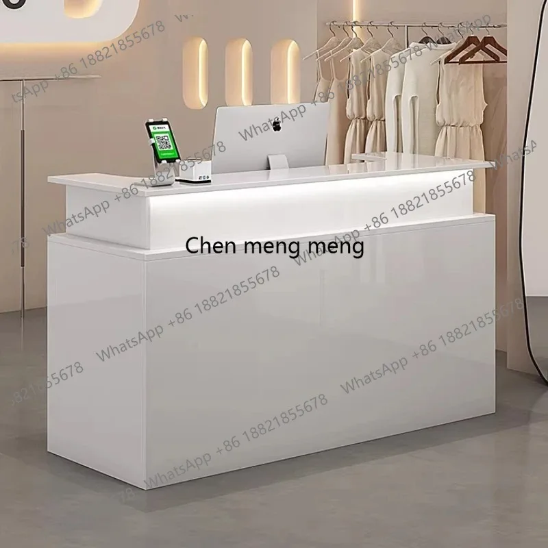

Supermarket Reception Desk Luxury Business Modern Reception Desk Clothing Store Decor Study Comptoir Caisse Corner Furniture