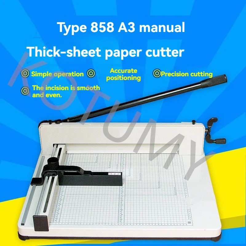 A3 Manual Thick Layer Paper Cutting Machine 858 Type Paper Cutting Knife Book Bid Album Paper Cutting Machine
