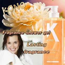 KONO-Gel de Banho de Fragrância, Suave, Suave, Limpeza Profunda, Hidratante, Durando a Pele, 500ml