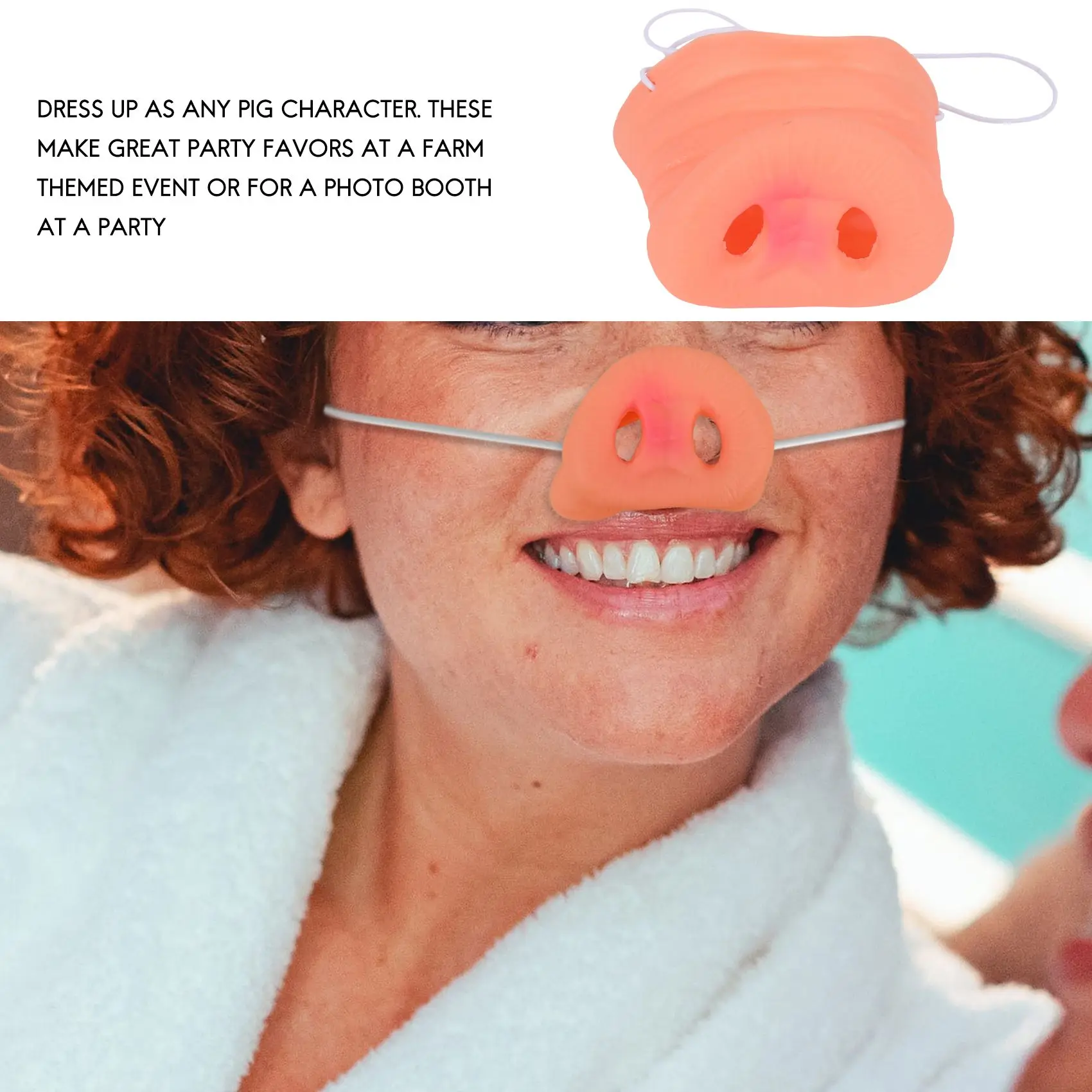 Costume de bande de nez de cochon pour bébé, museau en caoutchouc pour adulte et enfant, tours amusants d'halloween