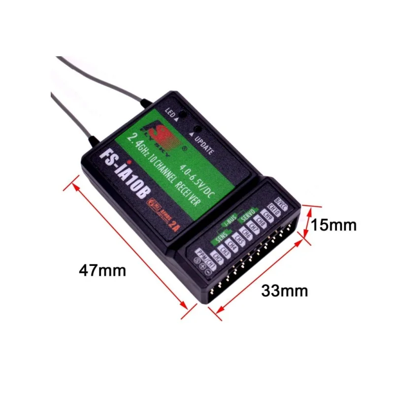 Flysky FS-iA10B 10CH 수신기 FS-i6 i6S i10 송신기 드론 헬리콥터 비행기 FPV 레이싱용 2.4GHz iBUS PWM PPM 출력