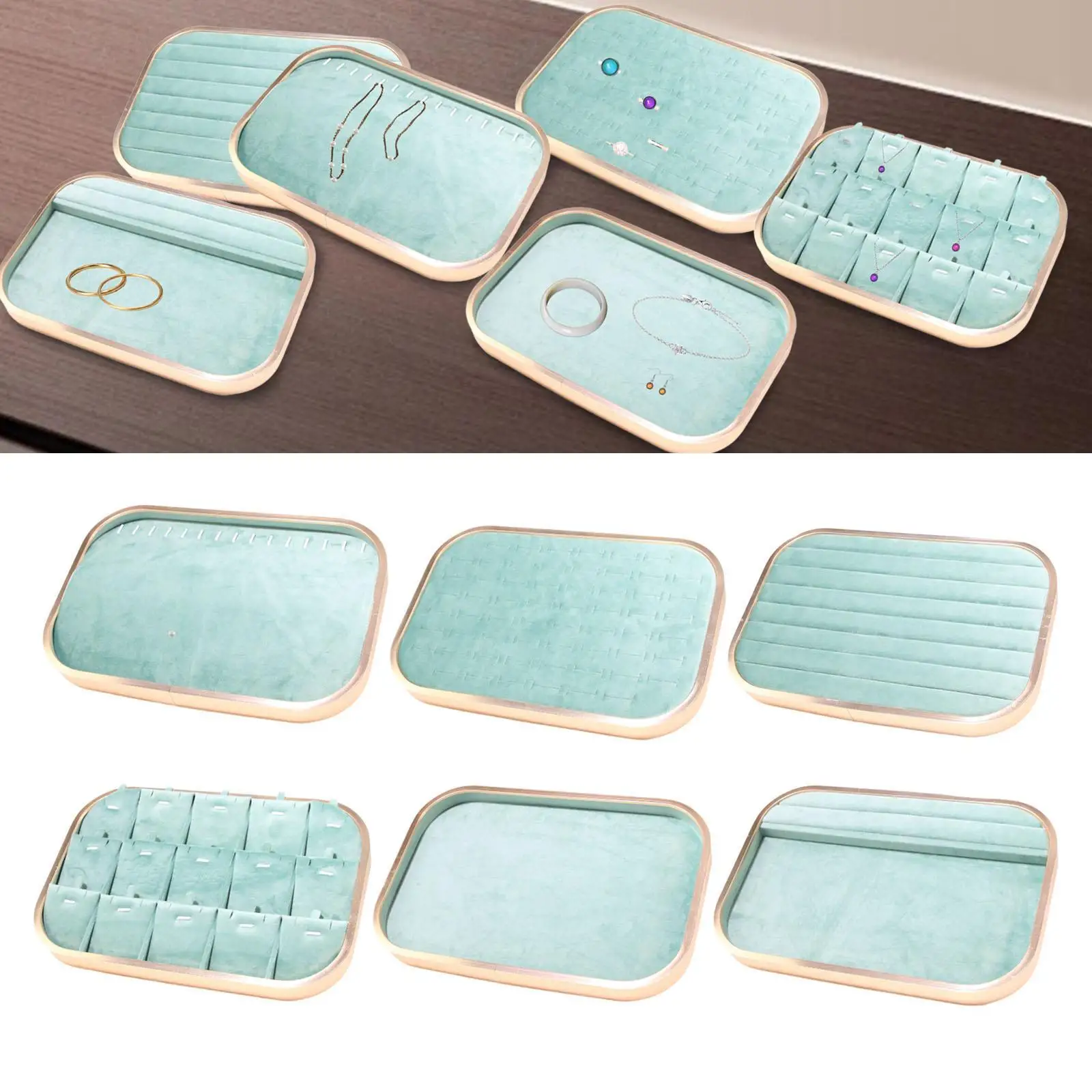 Jewelry Tray Drawer Inserts Container Jewelry Display Tray Jewelry Storage Tray for Shop Vendors Show Showcase Countertop