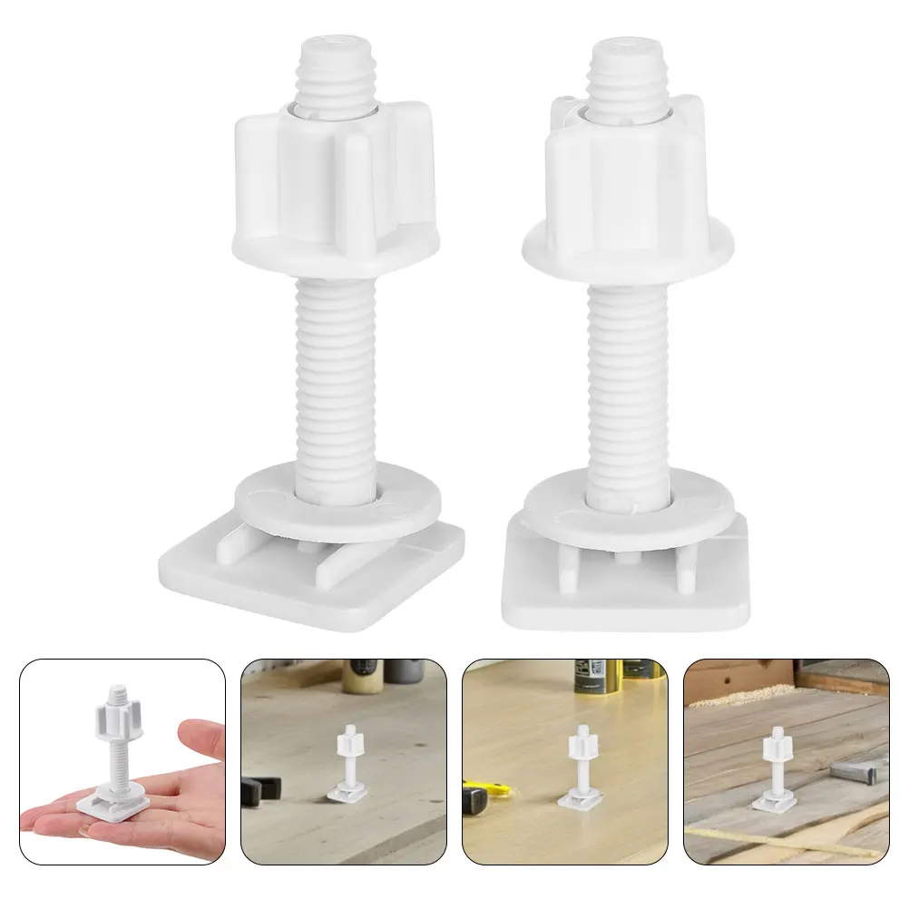 Pernos para asiento de inodoro, tornillos de plástico resistentes, sujetadores de bisagra de repuesto universales, Hardware de fijación duradero antiaflojamiento, 2 uds.