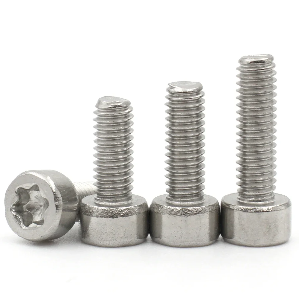 5/ 10/ 50pcs  M2 M2.5 M3 M4 M5 M6 M8  304 Stainless Steel Cylindrical Head Six-Lobe Torx Cup Head Screw Bolt L=3-50mm GB2671.2