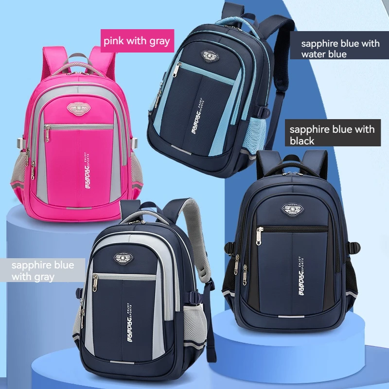 Bolsa de ombro grande para alunos do ensino fundamental, mochila escolar para meninos, leve, lazer, crianças, meninos, 1-3-6 graus, 6-12 anos de