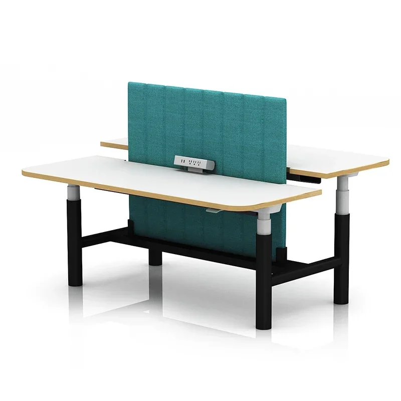 

%a Office Furniture L-Shaped Modern Mfc Electric Lifting Office Table Executive Sit Stand Motorized Desk