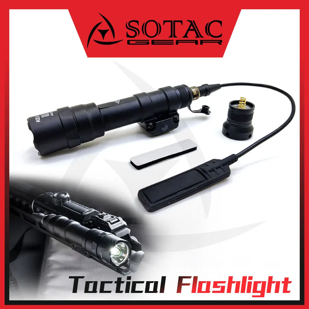 SOTAC-GEAR M600DF Tactical Flashlight Powerful Output 1400 Lumens Weaponlight Scout light Metal Dual function Tailcap Airsoft
