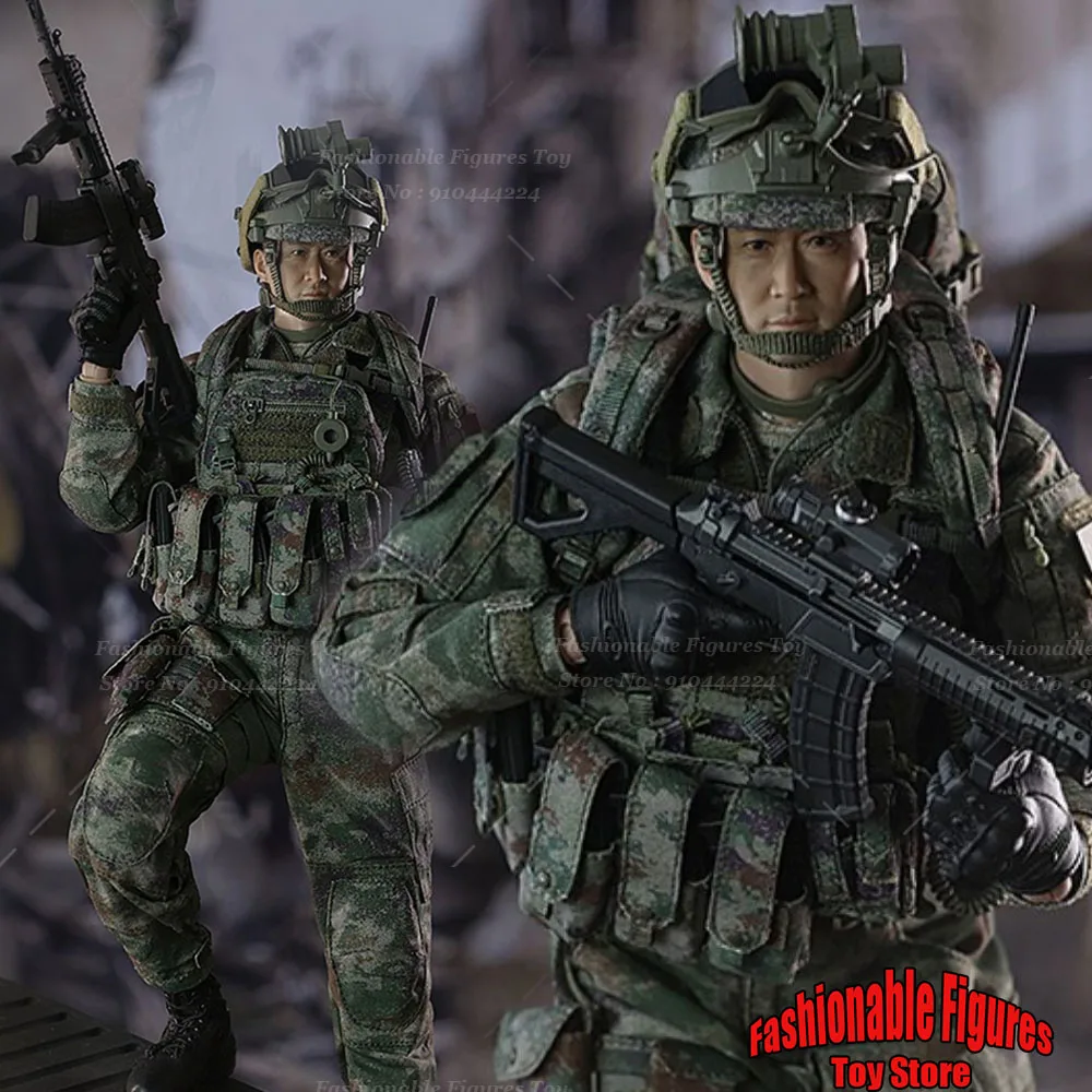 

KING'S TOY KT-8007 1/6 Men Soldier Wujing Military Ghost Series Jungle Camouflage Battle Dolls Full Set 12'' Action Figure Body