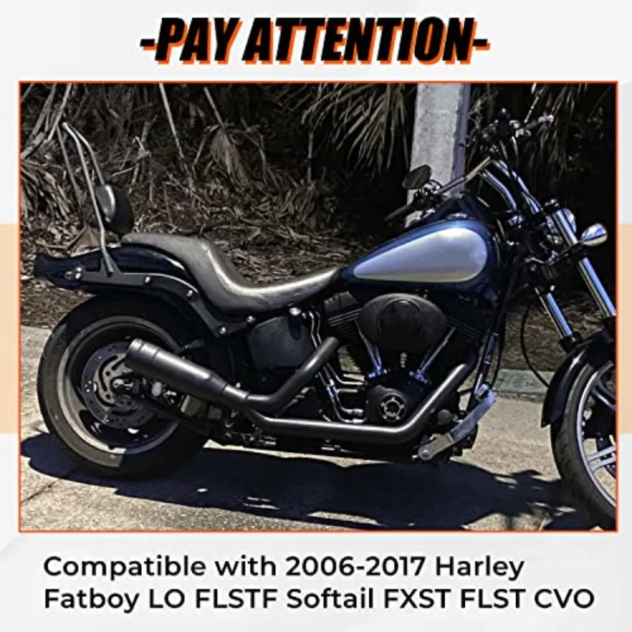 وسادة مسند ظهر سيسي بار قابلة للفصل للدراجة النارية لـ 20062017 Harley Davidson Fatboy Fat Boy LO FLSTF Softail FXST FLST CVO Rear Pa #2