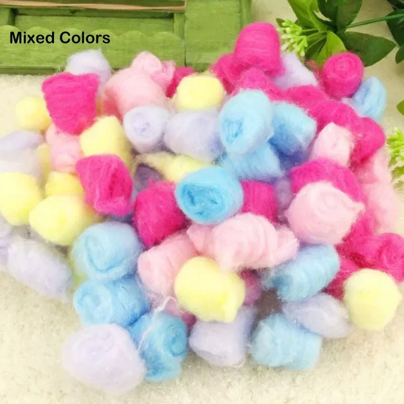 100Pcs/Bag Colorful Winter Warm Cotton Ball Cute Cage House Bed Supply For Hamster Rat Mouse Small Animals Supplies Great