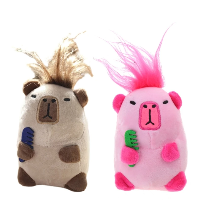 Creative Plush Capybara Keychain Creative Bag Charm Pendant Adorable Stuffed Animal Keyring Stylish Accessories F3MD