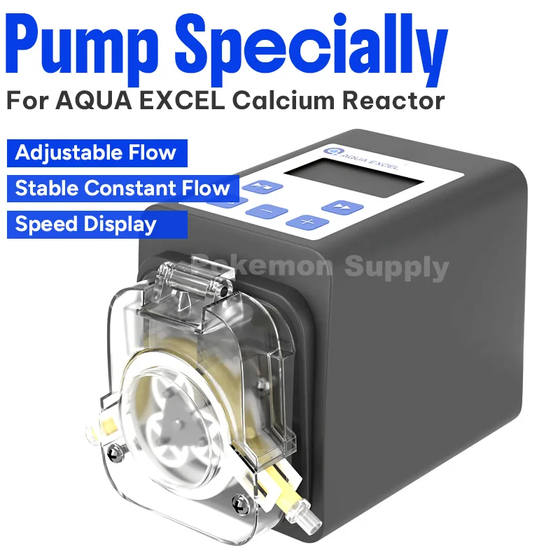 AQUA EXCEL AE-K03 High Precision Peristaltic Dosing Pump Adjustable Flow Rate for Calcium Reactor Saltwater Marine Aquarium SPS