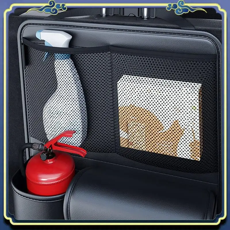 

AU16-Car Trunk Leather Storage Bag Set Foldable Car Seat Back Tools Organizer Multifunctional UV Storage Suv Seat Organizer Part