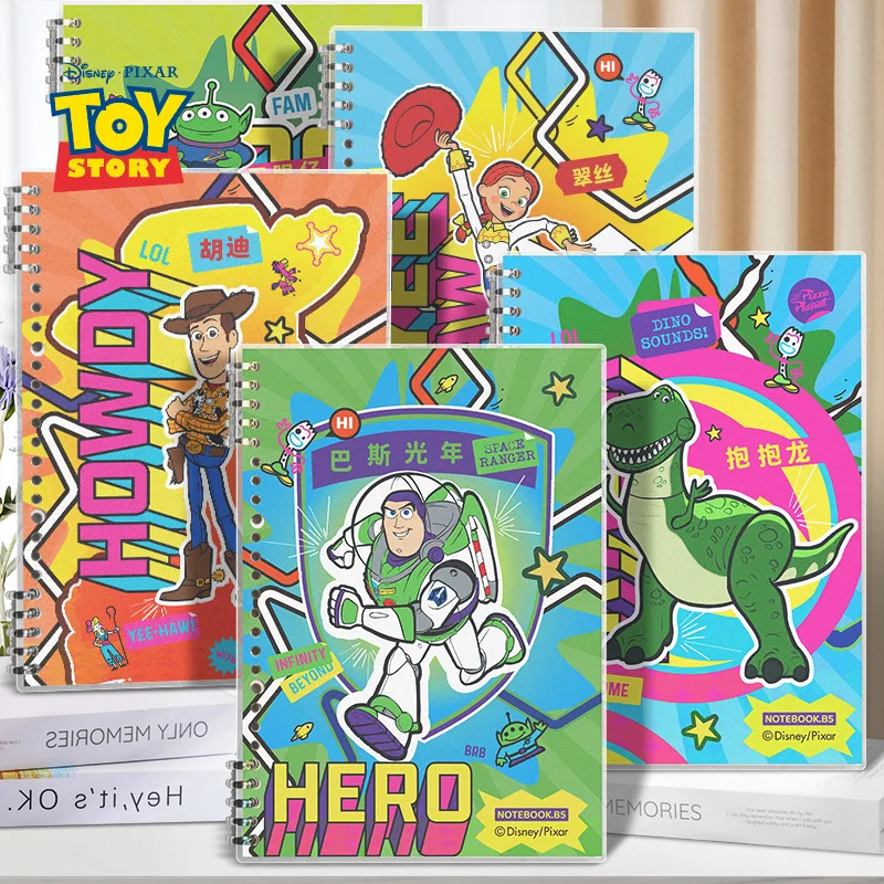 Disney Toy Story Woody Buzz Lightyear Zootopia Loose-Leaf B5 Notebook Notepad Cartoon Student Stationery